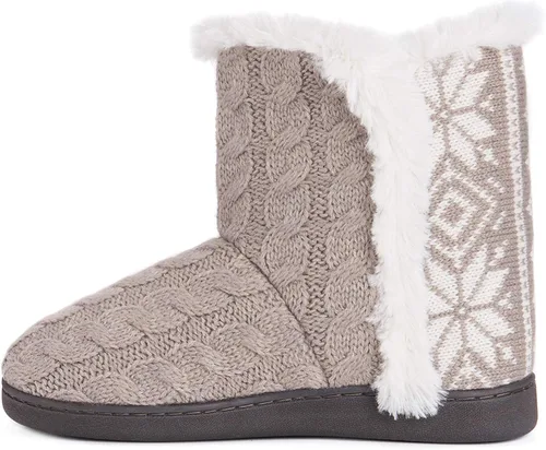 MUK LUKS Cheyenne - Pantuflas tipo botín para mujer, Multicolorido