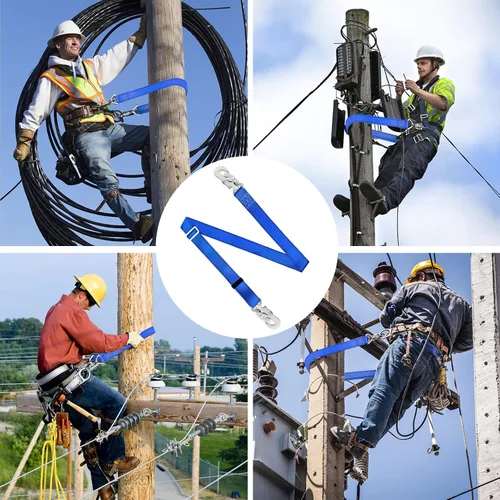 Miniatura 6 de Trsmima Arnés de Seguridad para Caza, Correas de Restricción de Cinturón para Escalada de Árboles, Cordón de Seguridad Ajustable, Añadir Nivel