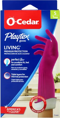 Miniatura 14 de Guantes de limpieza de goma reutilizables Playtex Living (Medianos, 12 pares), guantes reutilizables para el hogar con protección premium