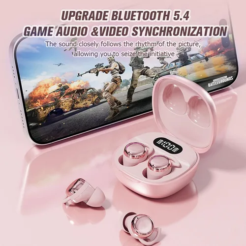 Miniatura 7 de Yihou Audífonos invisibles pequeños para dormir, color rosa, inalámbricos, Bluetooth, cómodos, para dormir de lado, pequeños, pequeños, discretos