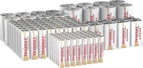 Miniatura 8 de Tenergy Paquete de 60 pilas alcalinas, paquete de 24 pilas AA, paquete de 24 pilas AAA, paquete de 4 de tamaño C, paquete de 4 de tamaño D y paquete