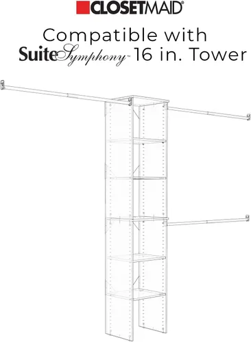 Miniatura 6 de Cubículo ClosetMaid SuiteSymphony de 25 x 6 pulgadas Gris natural