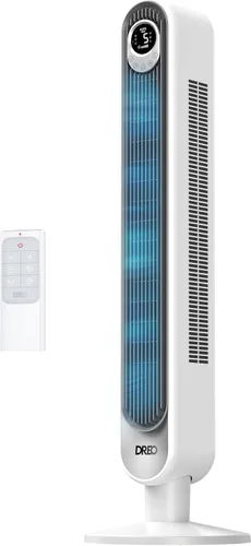 Dreo - Ventilador de torre de 42 pulgadas, Cruiser Pro T1, ventilador oscilante sin aspas silencioso con control remoto, 6 velocidades, 4 modos,