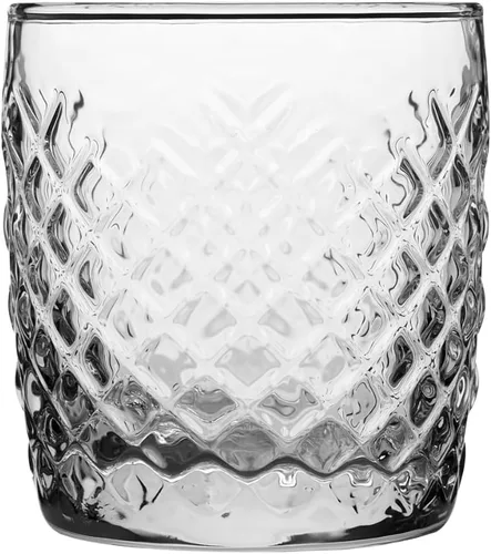 Miniatura 2 de Anchor Hocking Vasos con diseño cruzado (juego de 4, 10 onzas, aptos para lavaplatos)