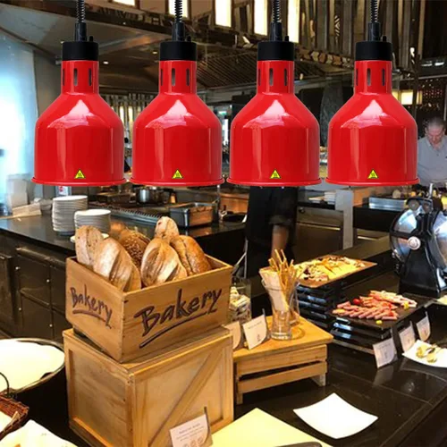 Miniatura 4 de Lámpara colgante de calor de alimentos de 250 vatios, calentador de alimentos, luz para calefacción de buffet, lámpara comercial para alimentos