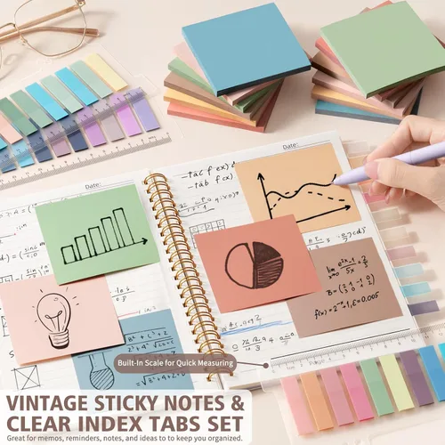 Miniatura 9 de 58 piezas de útiles escolares estéticos, lindo conjunto de cuadernos espiralados A5 con reglas universitarias, papelería para regreso a clases, kit