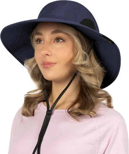 Miniatura 19 de SUN CUBE Sombrero de ala ancha para hombres y mujeres, sombreros de pesca, protección solar UV, sombrero de pescador, sombrero de pescador