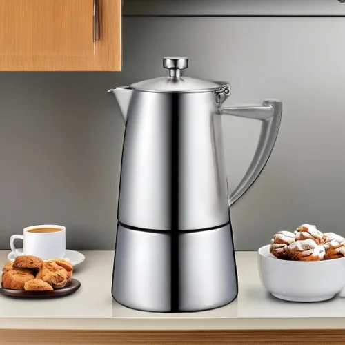 Miniatura 4 de CUISINOX Roma - Máquina de café expreso de acero inoxidable satinado para estufa, 6 tazas