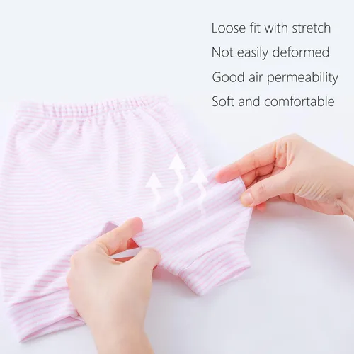 Miniatura 4 de Pantalones de bebé suaves y cómodos 100% algodón para bebés niños y niñas con amplio espacio para pañales de 0 a 12 meses