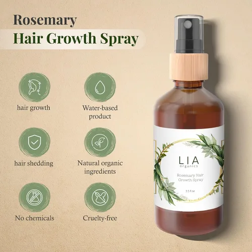 Miniatura 3 de Lia Organics Spray de cuero cabelludo para el crecimiento del cabello con romero