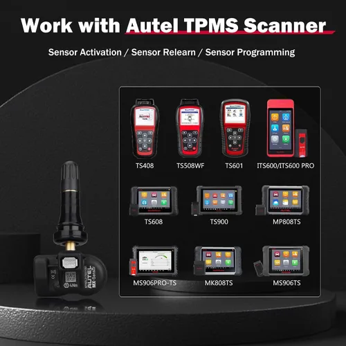 Miniatura 7 de Autel TPMS Sensor MaxiTPMS Autel MX Sensor 4 piezas Sensor universal de neumáticos de doble frecuencia 315MHz/433MHz Sensor TPMS de tallo de goma