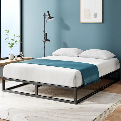 Zinus Joseph - Marco de cama de plataforma de 10 pulgadas, soporte de listones de madera, no necesita somier, embalaje ecológico WonderBox(TM),