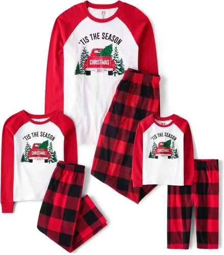 The Children's Place Kids' Family Matching, Christmas Pajama Sets. Fleece Seasonal