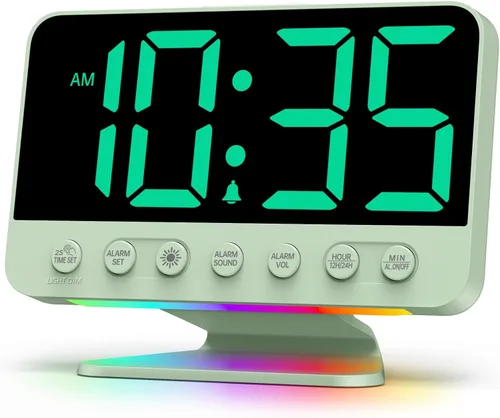 Miniatura 13 de Odokee Despertadores digitales para dormitorios: atenuador de brillo número 5 en negrita, fácil de leer en toda la habitación, 5 sonidos de alarma