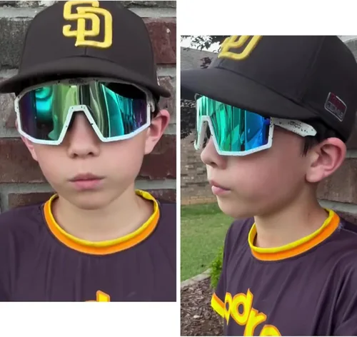 Miniatura 2 de Eazyrun Gafas de sol polarizadas deportivas para niños de 8 a 12 años, lentes para béisbol, softbol, ciclismo, protección UV para niños y niñas