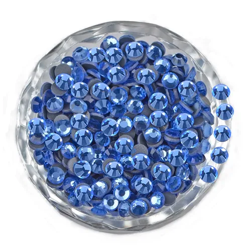 Miniatura 20 de LPBeads 10000 unidades de diamantes termoadhesivos SS6 amatista con parte trasera plana, gemas de diamantes de imitación de cristal redondas