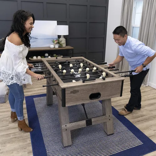 Miniatura 2 de American Legend Foosball Tables - Modern Design - Official Size Playfield - Kirkwood and Manhattan Styles Marrón