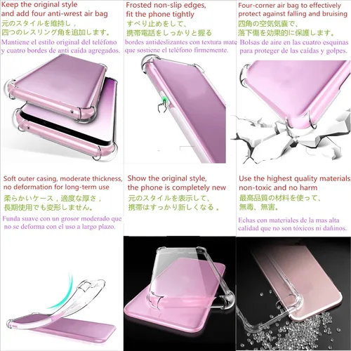 Miniatura 7 de USTIYA Funda para Redmi Note 12s Clear TPU Cuatro Esquinas Cubierta Protectora Transparente Suave