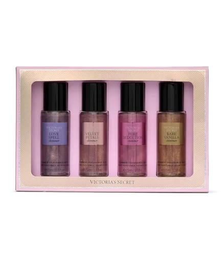 Miniatura 2 de Victoria's Secret Fragrance Mist Collection - Juego de regalo de 4 piezas Shimmer Mini, aromas surtidos