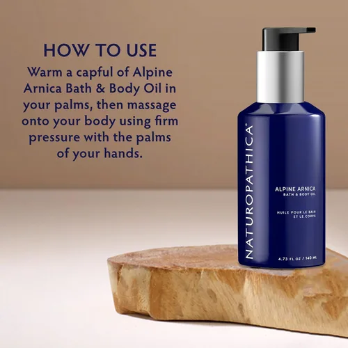 Miniatura 5 de Naturopathica Alpine Arnica Aceite de baño y cuerpo, aceite corporal diario para apoyar el alivio muscular de las articulaciones y el dolor