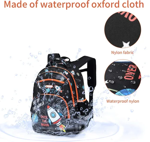 Miniatura 5 de Mochila infantil para niños de primaria kínder, preescolar, 16 pulgadas, multifuncional, bonita gran capacidad