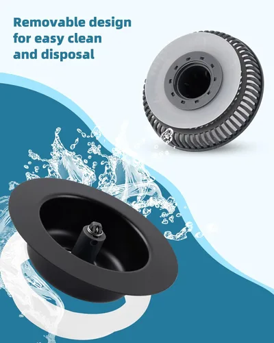 Miniatura 2 de Combo Universal 3 en 1 de Colador y Tapón de Drenaje para Fregadero de Cocina, Carcasa de Acero Inoxidable Negro con Tapón Emergente para Filtro