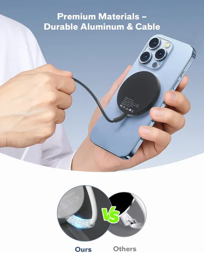 Miniatura 6 de Bohuma - Cargador inalámbrico magnético – Compatible con iPhone de la serie 12 a 17 y AirPods - Diseño elegante y ligero con carga rápida – Ideal