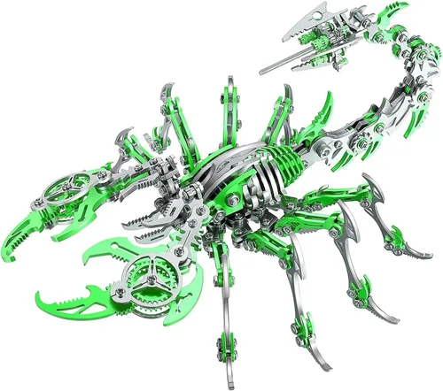 Rompecabezas de escorpión de metal 3D para adultos: rompecabezas 3D, kits de modelos de metal para construir bricolaje rompecabezas mecánico de
