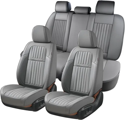 Miniatura 72 de Coverado Juego completo de fundas de asiento de automóvil, fundas de asiento negras para asientos delanteros y traseros de automóvil, protector