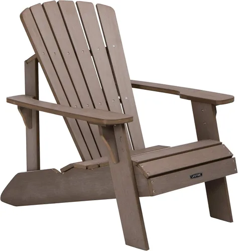 Lifetime Silla Adirondack de madera sintética Marrón claro