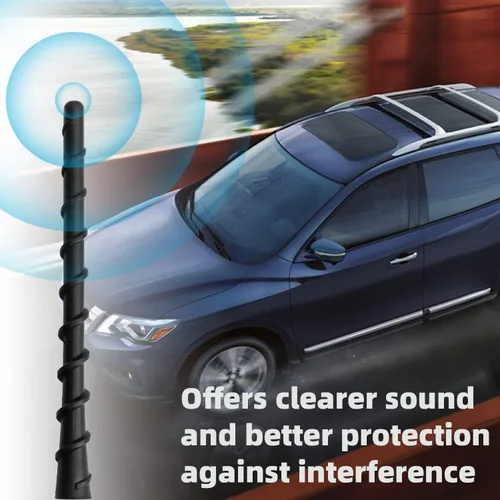 Miniatura 5 de Antena para Nissan Pathfinder Rogue Murano Versa Note Sedan Juke Kicks Cube 350Z Leaf Navara NP300, 2003-2023, 18 cm de reemplazo de antena Nissan N1