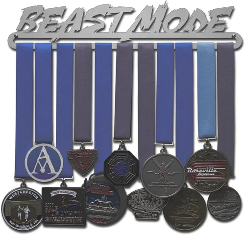 Allied - Percha para medallas – Modo Bestia (12 pulgadas de ancho con 1 barra para colgar) – Estante de exhibición para colgar medallas, múltiples