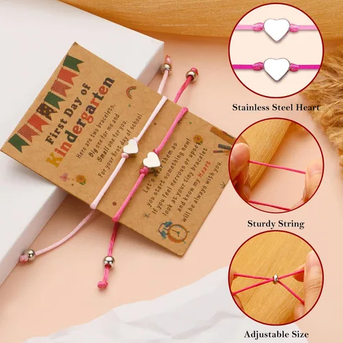 Miniatura 3 de Frist day of school bracelet,back to school bracelet mommy and me,back to school bracelet gift for daughterson as the first day of kindergarten