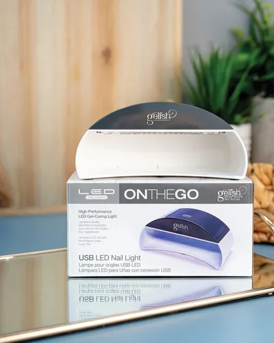 Miniatura 3 de Gelish Mini On The Go - Luz LED para uñas de gel, lámpara LED portátil para manicura y pedicura, curado en 45 segundos, alimentado por USB, ligera