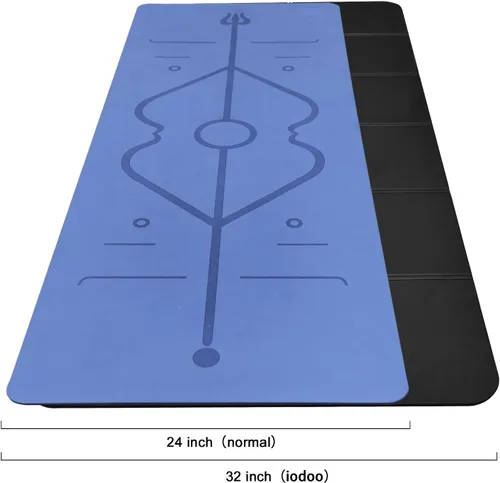 Miniatura 2 de iodoo Esterilla de yoga plegable de 72 pulgadas de largo x 32 pulgadas de ancho x 0.32 pulgadas, extra gruesa y ancha, alfombrilla de yoga plegable