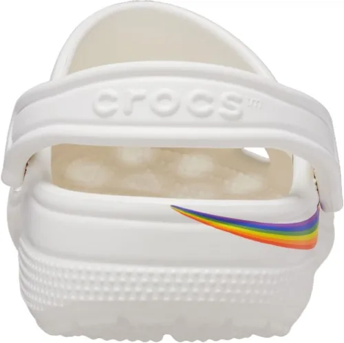 Miniatura 3 de Crocs 208106-94S-M2W4 - Zuecos clásicos de tinte arcoíris, blanco/multicolor, 6 mujer/4 hombres