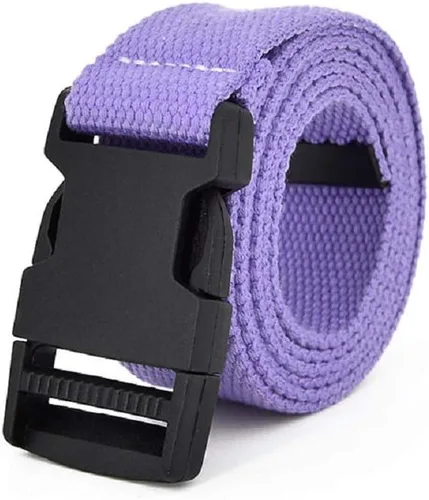 Miniatura 18 de AIBEARTY Cinturón de lona con hebilla ajustable, cintura larga para mujeres, hombres, adolescentes