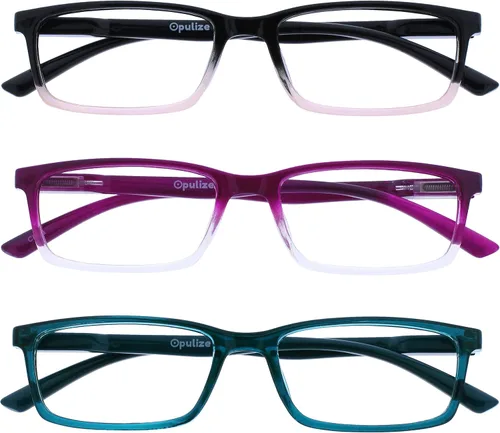 Miniatura 29 de OPULIZE SEE Gafas de Lectura con Bloqueo de Luz Azul para Mujeres y Hombres, Marco Estrecho, Bisagras de Resorte, Gafas para Computadora