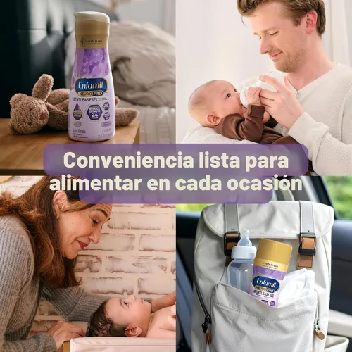 Miniatura 6 de Enfamil Neuropro Gentlease - Fórmula para bebés, lista para alimentar Botella Nursette, alivia los gases y el llanto, vitaminas y minerales