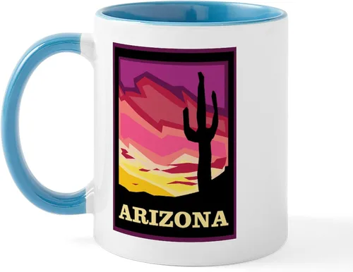 Miniatura 45 de CafePress ARIZONA Mugs Taza de café de cerámica de 11 oz (11.0 fl oz)