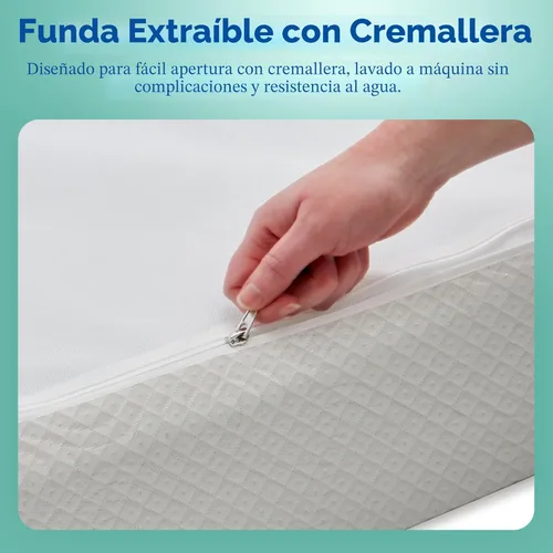 Miniatura 5 de Colchón de cuna Sealy Baby Butterfly Knit transpirable, certificado GREENGUARD GOLD, hecho en EE.UU., espuma premium, funda lavable y fácil