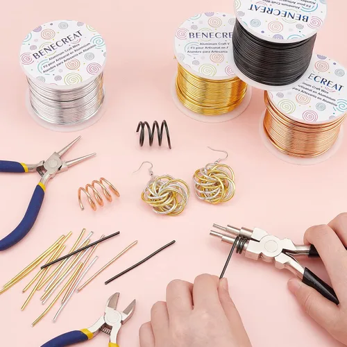Miniatura 5 de BENECREAT -Alambre de aluminio para joyería de calibre 9, 55 pies, alambre metálico flexible para esculpir, ideal para manualidades de Halloween