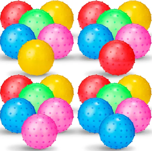 Jerify Knobby Balls - Pelota sensorial hinchable a granel, suave, inflable, masaje, juguete de plástico para fiesta escolar, juego en interiores y