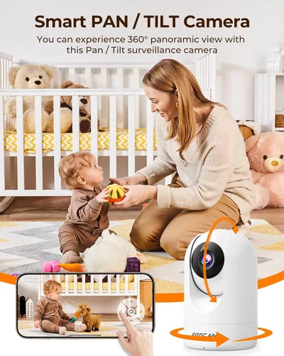 Miniatura 5 de Cámara de seguridad para el hogar FOSCAM R4S 4MP (2K) WiFi, cámara IP inalámbrica para interiores de 2.4/5GHz con detección humana AI y detección