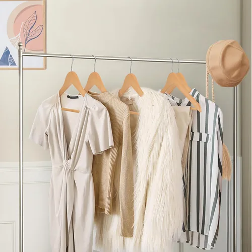 Miniatura 6 de ZENY Perchas de Madera Premium Paquete de 50, Perchas para Abrigos con Gancho Giratorio de 360 Grados, Perchas para Ropa para Trajes, Camisas
