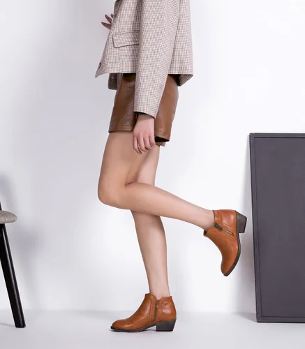 Miniatura 6 de Jeossy Botas de tobillo clásicas 9618 para mujer, botas de tacón grueso sin cordones para mujer