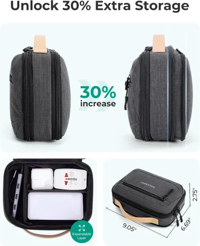 Miniatura 2 de BAGSMART Organizador de artículos electrónicos, estuche de viaje, organizador de cables, bolsa de cables de viaje para accesorios tecnológicos