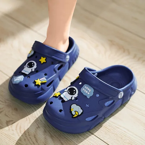 Miniatura 6 de Zapatos de jardín Verano Niños Patrón Unisex Zapatos de Niños Forro Zueco Niños Sandalias Azul 3637, Azul