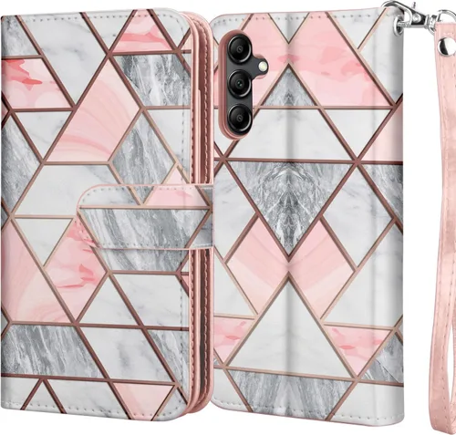 Miniatura 7 de Njjex Funda tipo cartera para Samsung Galaxy A54 5G, 9 ranuras para tarjetas; funda de piel sintética con tapa para crédito, desmontable, función