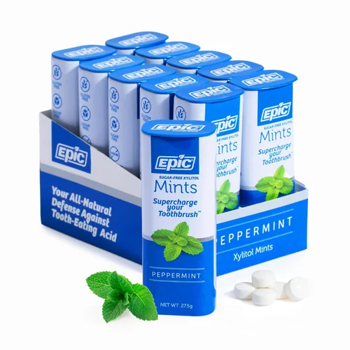 Miniatura 21 de Epic Mentas 100% xilitol, sin aspartamo, sin azúcar, mentas con sabor a canela, 180 piezas (paquete de 2)